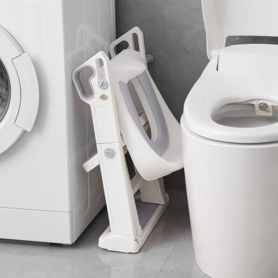 Детское сиденье для приучения к туалету с регулируемой высотой лестницы Складная стремянка Нескользящие накладки Приучающий к горшку Нескользящая лестница для приучения к туалету