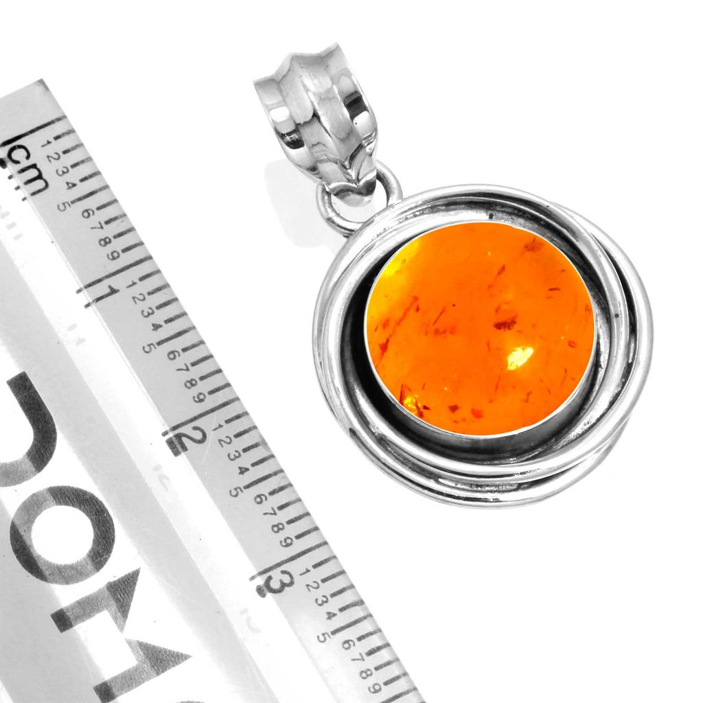 925 Sterling Silver Pendant Women Gemstone Handmade Jewelry Wedding Gift Amber Amethyst Black Onyx Carnelian Garnet Quartz Green Onyx Gold Stone