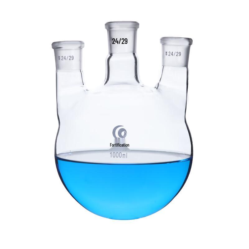 Leigu High Borosilicate Glass Three-Neck Round Bottom Flask