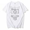 Fashion Vintage Men's Short Sleeve Summer Boy Tees Photography Art Lovers Men Tops Camera Patent Black And White Classic T-Shirt