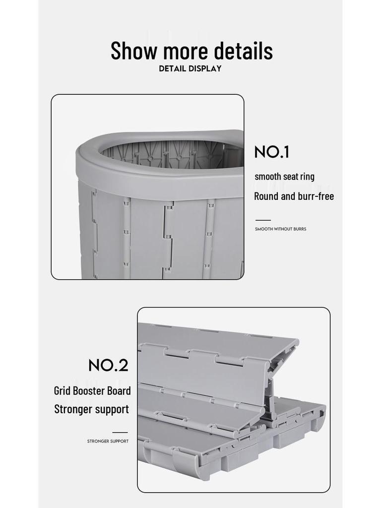 Портативный складной туалет с защитой от запаха для автомобиля, кемпинга и чрезвычайных ситуаций на открытом воздухе
