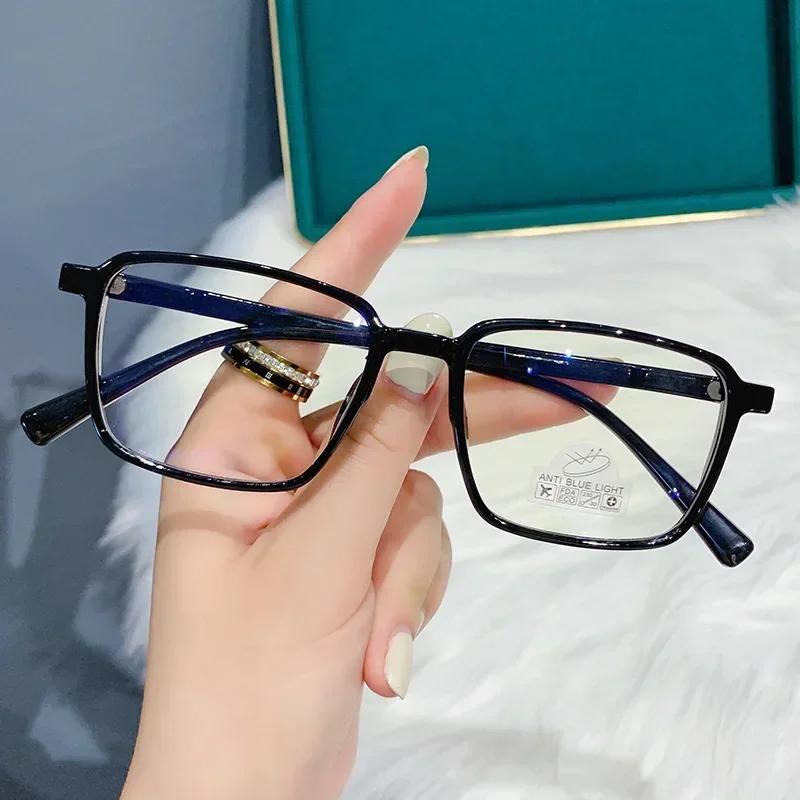 Anti Blue Light Women Men Myopia Minus Glasses Vintage TR Small Frame Finished Prescription Nearsighted Eyeglasses with Diopter