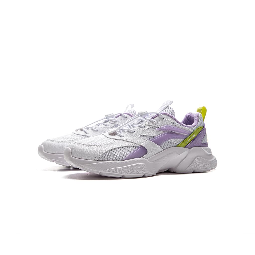 Li Ning Fashionable Comfortable Non-Slip Low-Top Casual Shoes Kids Sneaker Purple YKCU210-4