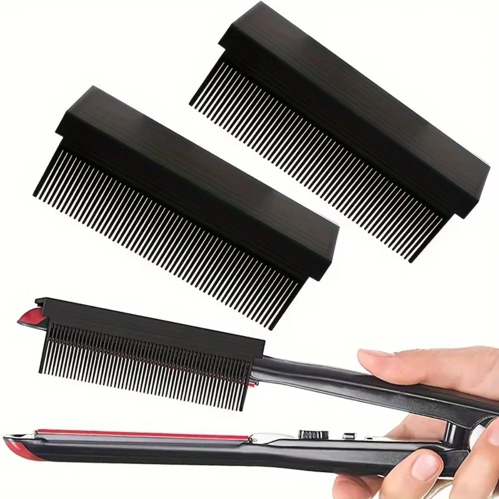 Clip On Hair Flat Iron Comb Lightweight Hair Slit Comb  for Flat Ironing Hair Attachment