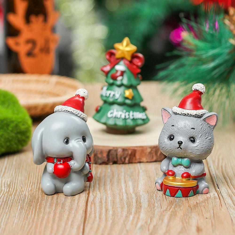 Игрушки Кукла Деда Мороза Кукольный домик Декор Настольные украшения Микроландшафт Мультяшная Рождественская фигурка