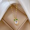 Titanium Steel Owl Light Luxury Banquet Wedding Necklace Female Versatile Collarbone Chain Titanium Steel Chain