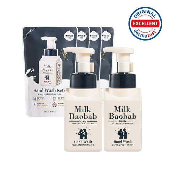 Milk Baobab [эксклюзив] Молоко Baobab Family Hand Wash 300 мл 2 упаковки + 250 мл 4 сменных блока 