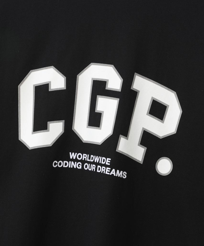 CGP Большая оверсайз футболка с коротким рукавом и логотипом-аркой Cgp - Черная