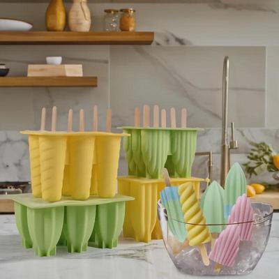 Силиконовая форма Sanxin 6-Spiral для домашнего мороженого на палочке