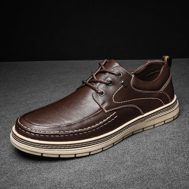 МодаНовые мужские туфли из натуральной кожи Трендовые удобные лоферы Мужская обувь Дизайн Британские повседневные туфли-лодочки Мужские кроссовки Мокасины