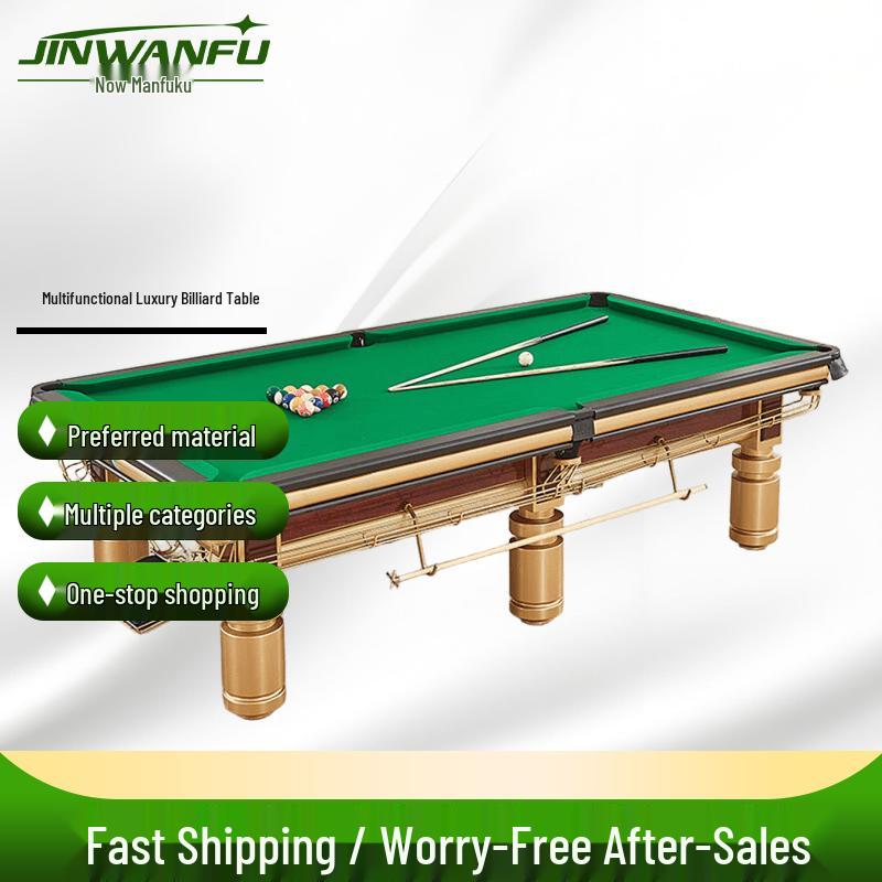 Jinwanfu Standard 9-Foot Chinese 8-Ball Home Pool Table