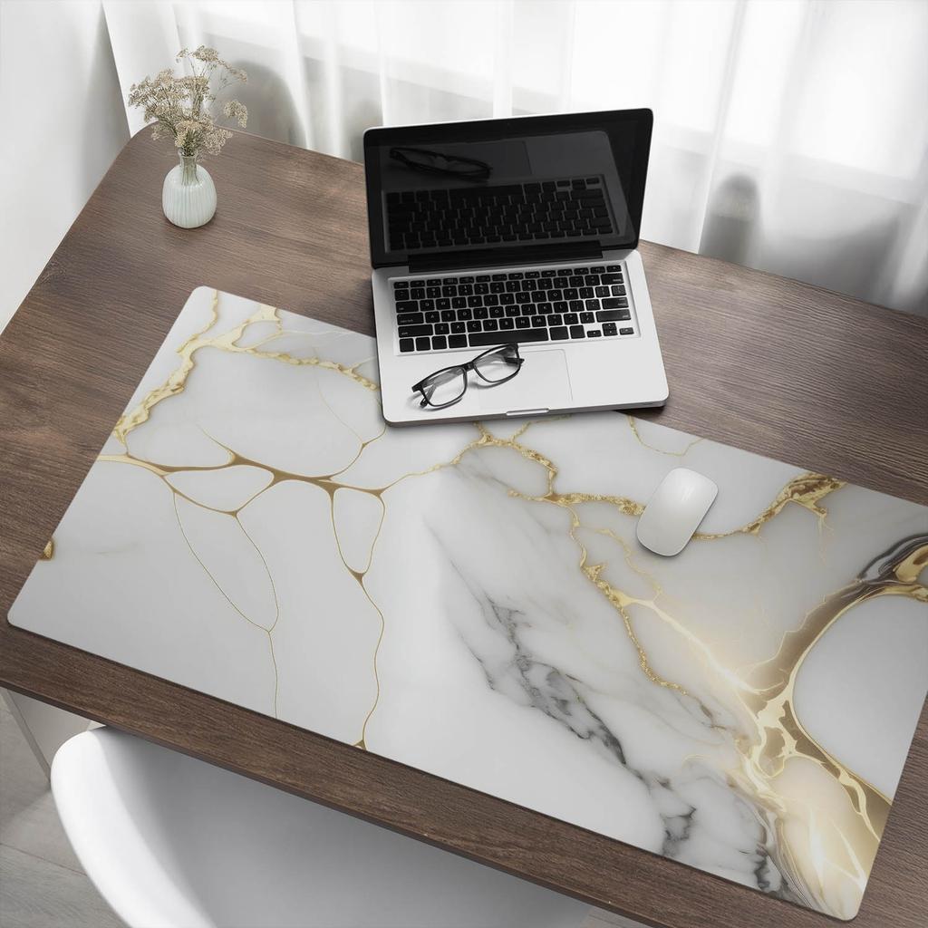 Anti-Slip Gaming Mouse Pad Marble Lines 120x60 cm