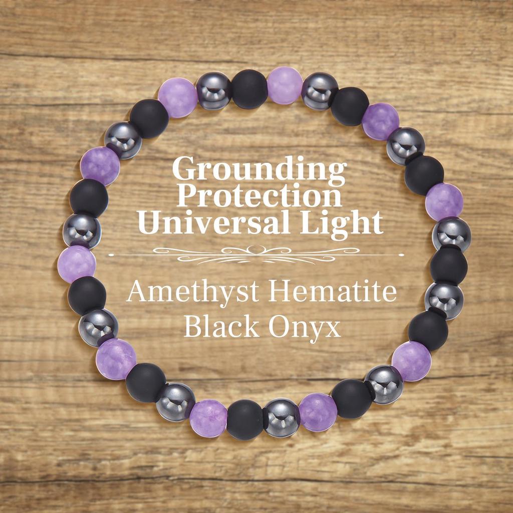 European-American Geometric Beaded Bracelet with 8mm Aventurine & Tiger Eye Stones