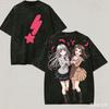 BanG Dream! Стирка Футболка Любитель Аниме Харадзюку Новая Модель Унисекс Оверсайз Винтаж Свободный Уличная одежда Короткая Высокое качество Пара
