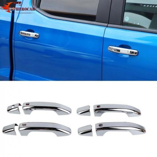 Хромированные накладки на дверные ручки для + Chevy Silverado с отверстиями для ключей со стороны пассажира США