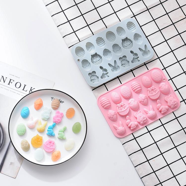 Кролик силиконовая форма разбитая яичная скорлупа пасхальный кролик форма DIY помадка шоколадный торт украшения пудинг желе выпечка инструмент