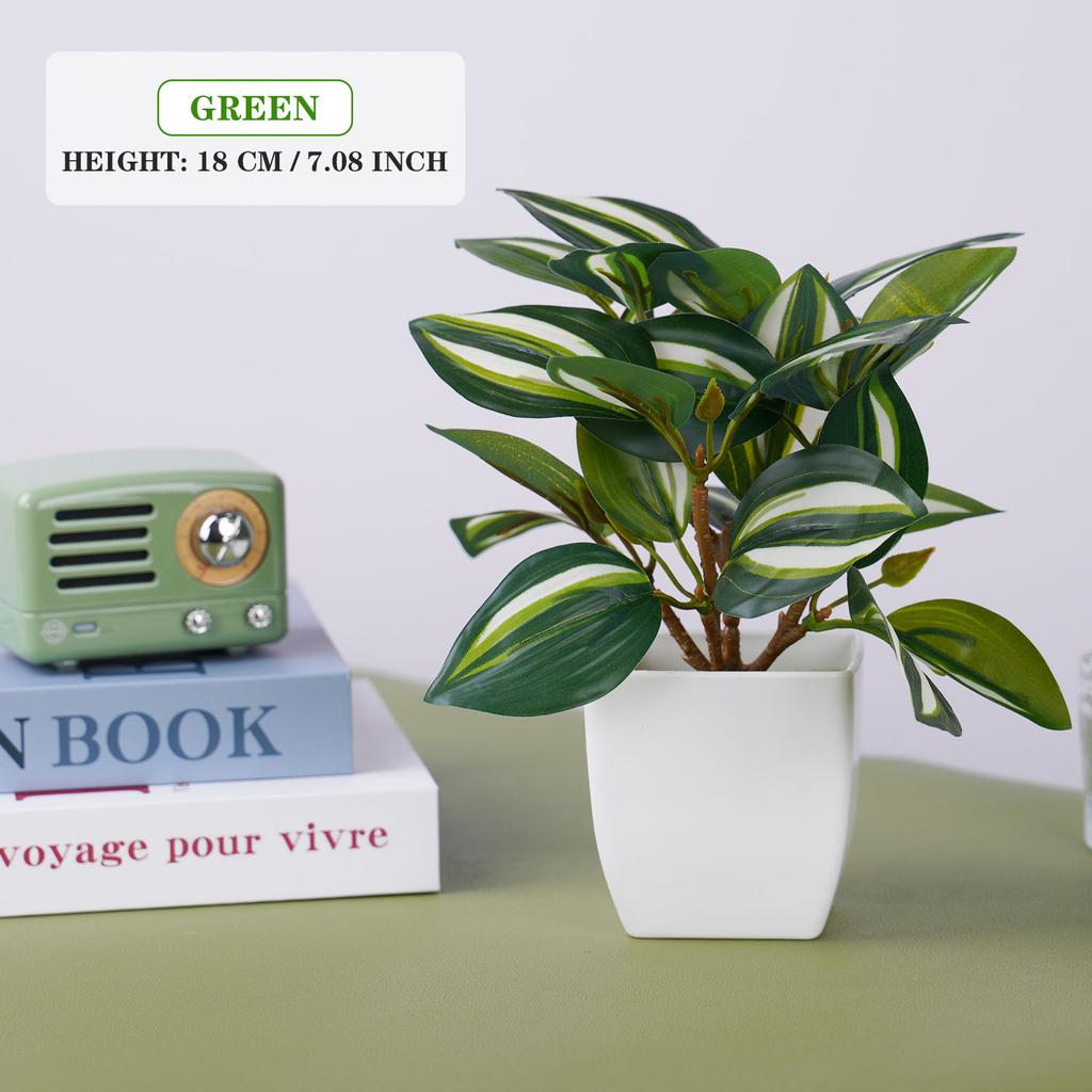 Fake Plants Bonsai Simulation Pot Green Plants Artificial Flowers Table Potted Ornaments for Home Office Decor Bed Room Decor