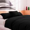 Пододеяльник из хлопка плотностью 57 нитей, 240x220 см Plain black, Soleil d'Ocre