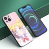 Anime Sailor Moon Phone Case For Apple iPhone 12 13 Mini 11 14 15 Pro Max 7 8 Plus X XR XS SE 2020 2022 Black Silicone Case