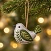 Handmade Felt Bird Ornament, Vintage Embroidery Bird Hanging Decoration, Handcrafted Colorful Bird Christmas Tree Ornament