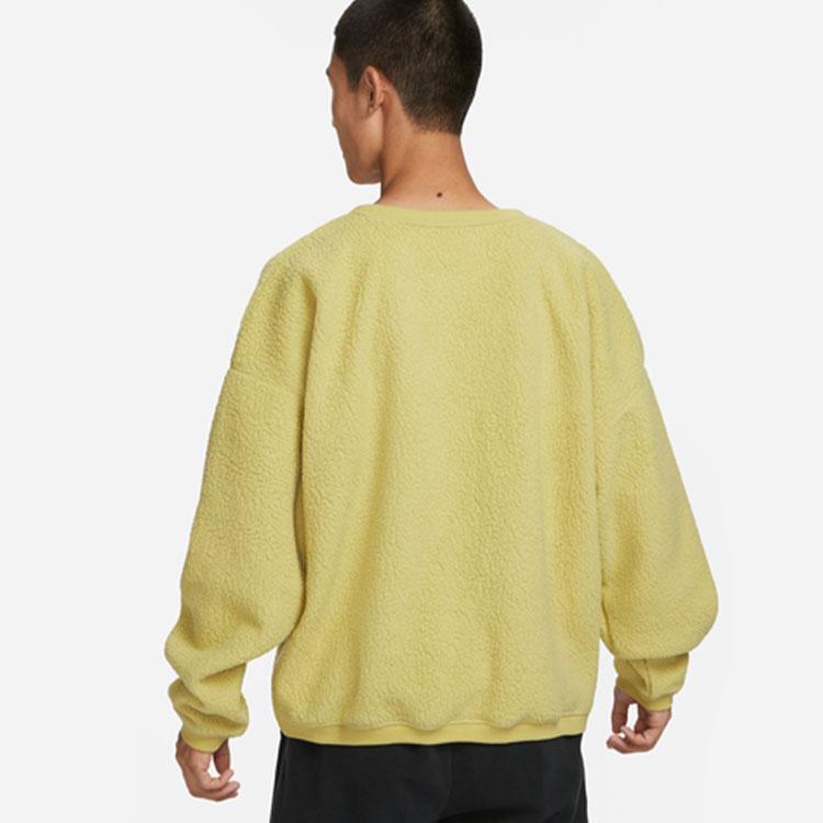 Nike Sweatshirts Men's Light Gold Crew Neck Moderate Regular FB8379-720