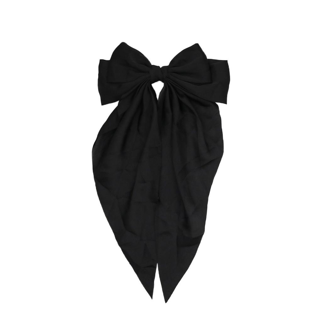 Large Bow Hair Clip with Long Tails Fabric Hair Accessory for Women and Girls Stylish Hair Ornament for Everyday Use and Special Occasions
