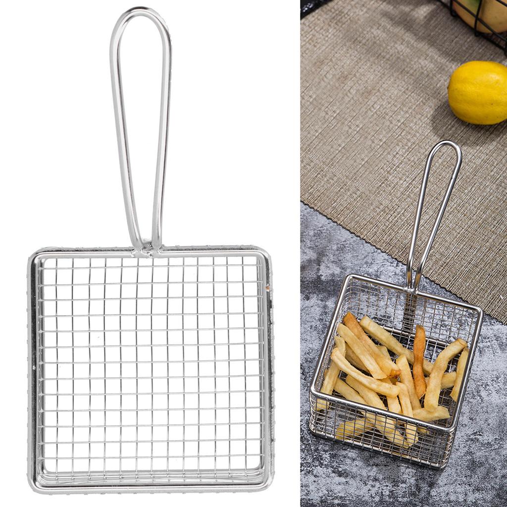 Food Fryer Basket Stainless Steel French Fries Filter Net Colander Strainer Kitchen Utensils