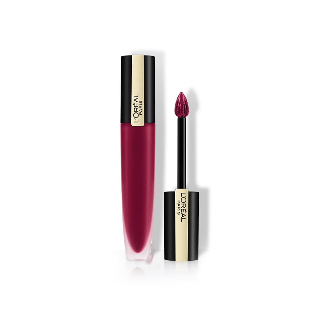 L'Oreal Paris Rouge Signature Жидкая матовая помада для губ 141 Кассис Красный (Основной продукт)