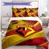 Watford Football Printed 3 Pieces Bedding Set, Comfortable Skin Friendly Bedroom Duvet Cover Set