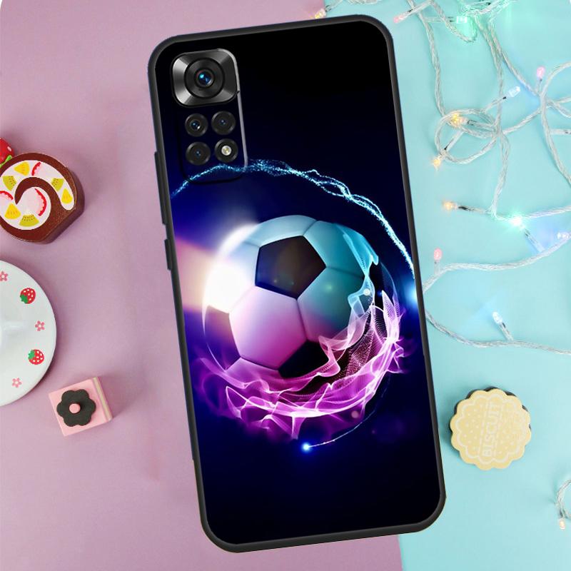 Football Case For Xiaomi Redmi Note 9 10 11 12 13 14 Pro 9S 10S 11S 12S Redmi 14C 10C 12C 13C Cover