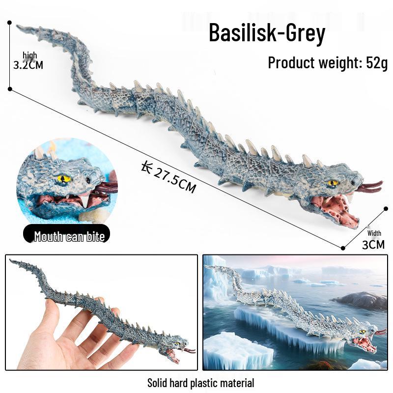 Dinosaur & Dragon Plastic Toy Set: Mythical Animal Figures for Kids