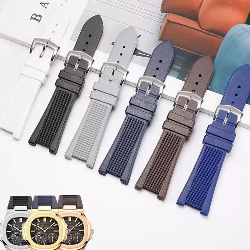 Высококачественный силиконовый ремешок для часов Patek Philippe серии Nautilus 5711 5712 5980, водонепроницаемый браслет для мужчин