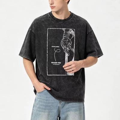 Vintage Summer Casual Exclusive Creative Graphic Shirts Women's Tshirt Unisex Tee Top Men's Cotton Short Sleeve Washed T Shirt