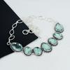 Красивое ожерелье из серебра 925 пробы с драгоценными камнями Aquamarline, ожерелье из серебра Aquamarline для жены, ожерелье унисекс, подарок на день рождения