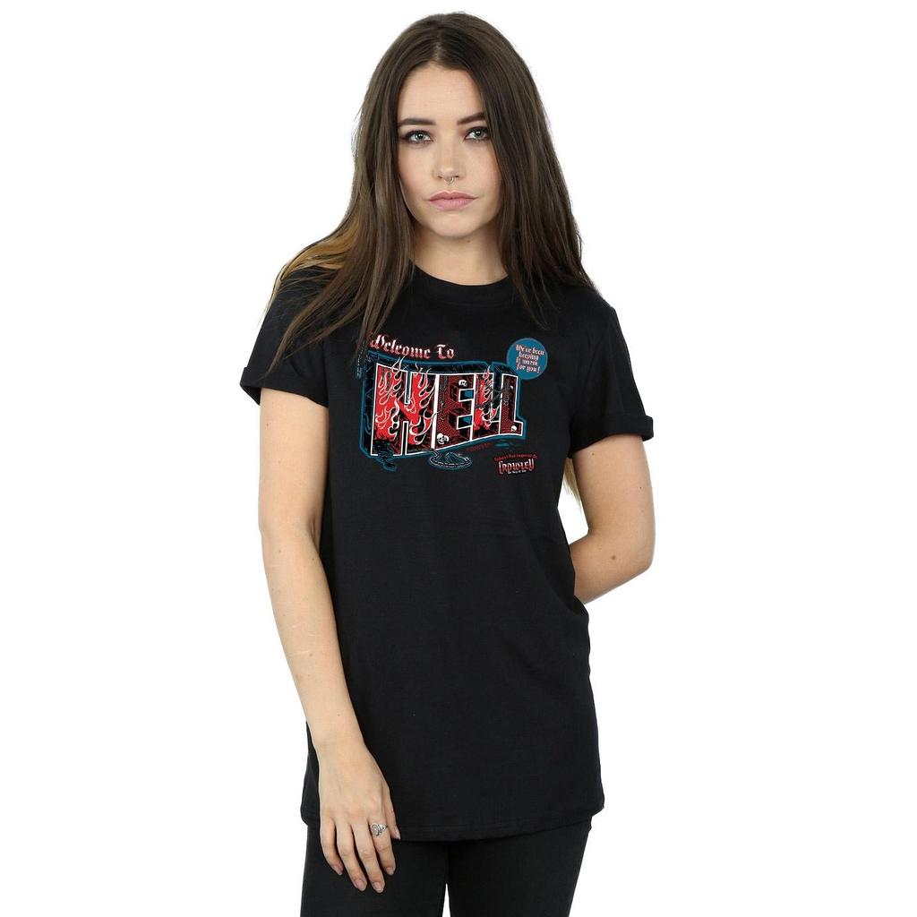 Supernatural Womens/Ladies Welcome To Hell Cotton Boyfriend T-Shirt