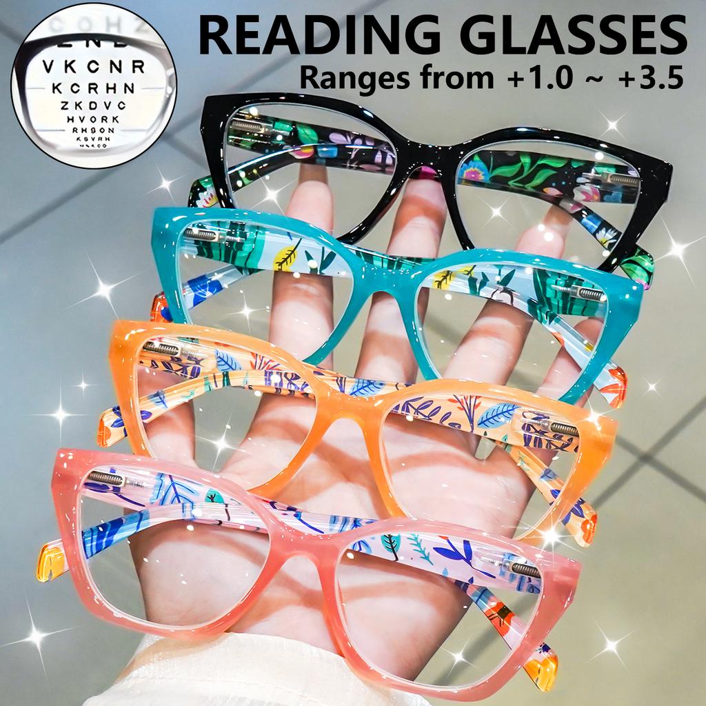 Square Reading Glasses Full Frame Computer Readers Presbyopic Glasses For Women Men +1.0 To +3.5