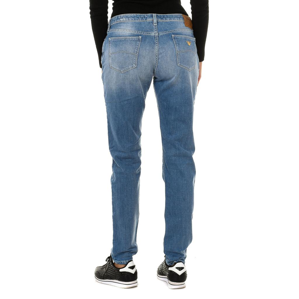 Длинные джинсы с эффектом потертости 3Y5J06-5D1EZ для женщин