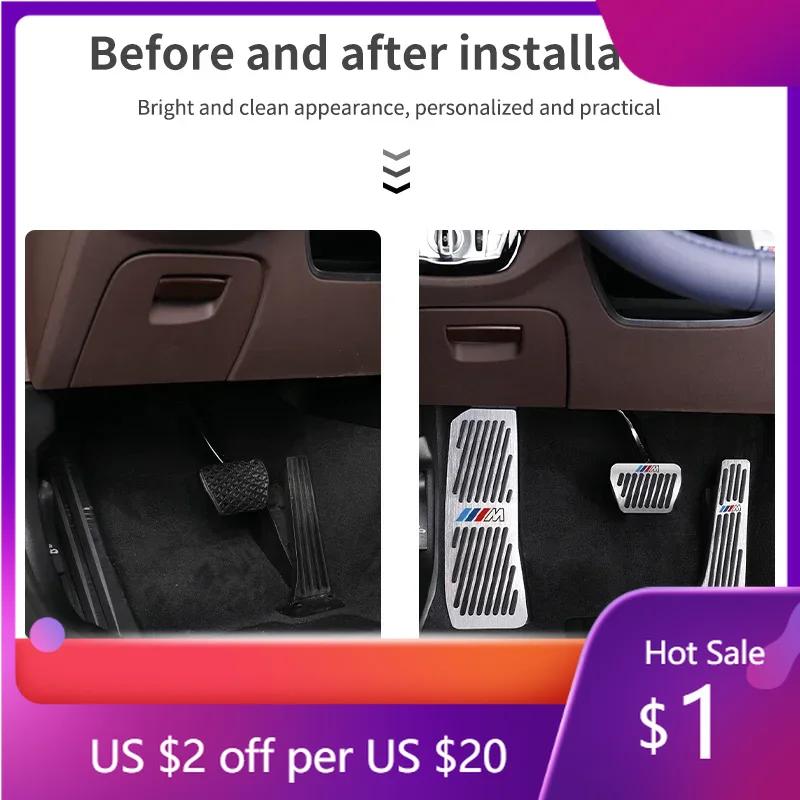 KWYP9 Hot Foot Rest Fuel Brake Gas Pedal Pads Covers Car Accessories For BMW 3 5 series M3 M4 E90 F10 F30 F15 F25 F20 F32 F48 X5