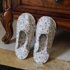 Women's Cotton Foldable Indoor Slippers - Cloth Bottom, Closed Toe, Quiet & Artful Design for All Seasons