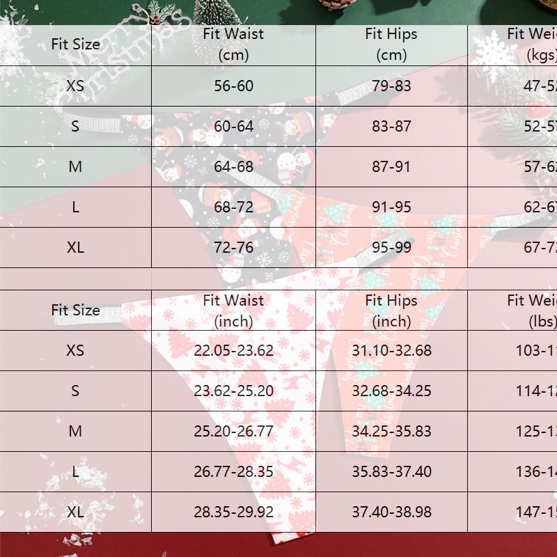 Christmas Underwear FINETOO Ice Silk Panties for Women Seamless G-string Christmas Festival Underwear XS-XL