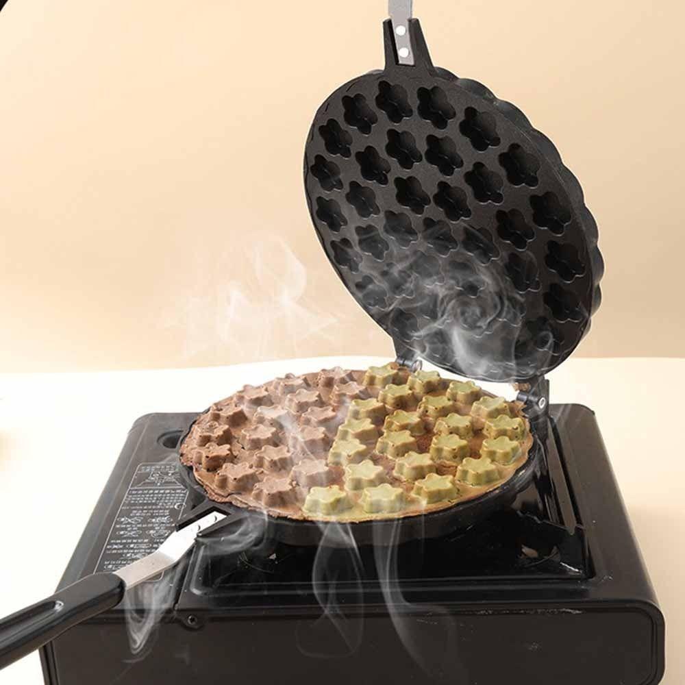 Long Handle Bubble Waffle Maker 19/37 Holes Ice Cream Cone Maker Baking Accessories