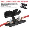 Fuse Holder Block M8 Studs For Marine Boat Automotive 40A-500A 70V Max Cover For MEGA ANL Bolt-On Blade Flat Type Fuse