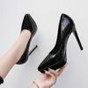 Каблук 12 см с острым носком, подиумная модная обувь на шпильке, однотонная пикантная обувь на платформе, большой размер 35–46, дизайнерские туфли-лодочки на высоком каблуке 2,5 см