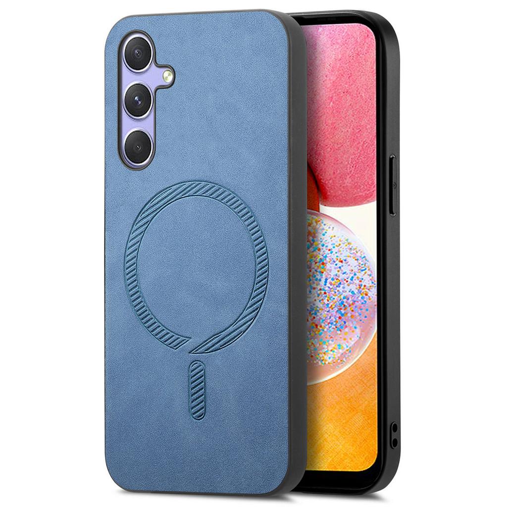 Кожаная задняя крышка для Samsung Galaxy A14 5G/A14 4G, совместимая с MagSafe, чехол для телефона с покрытием soft-touch