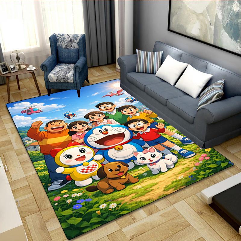 Doraemon Rug Carpet Office Decorative Carpet For Living Room Bedroom Door Mat Floor Rug Computer Chair Area Rug
