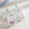 Portable Mini Clear Zipper Storage Bag - Space-Saving Organizer for Earphones & Chargers, Versatile with Handy Keychain Loop