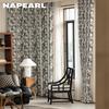 1 шт. NAPEARL Шторы в средневековом французском стиле с цветочным принтом ветвей, черно-белые, для спальни, гостиной, домашнего декора