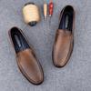 Модные классические повседневные мокасины из натуральной кожи, дышащие деловые туфли, сверхлегкие мужские туфли для вождения, мокасины
