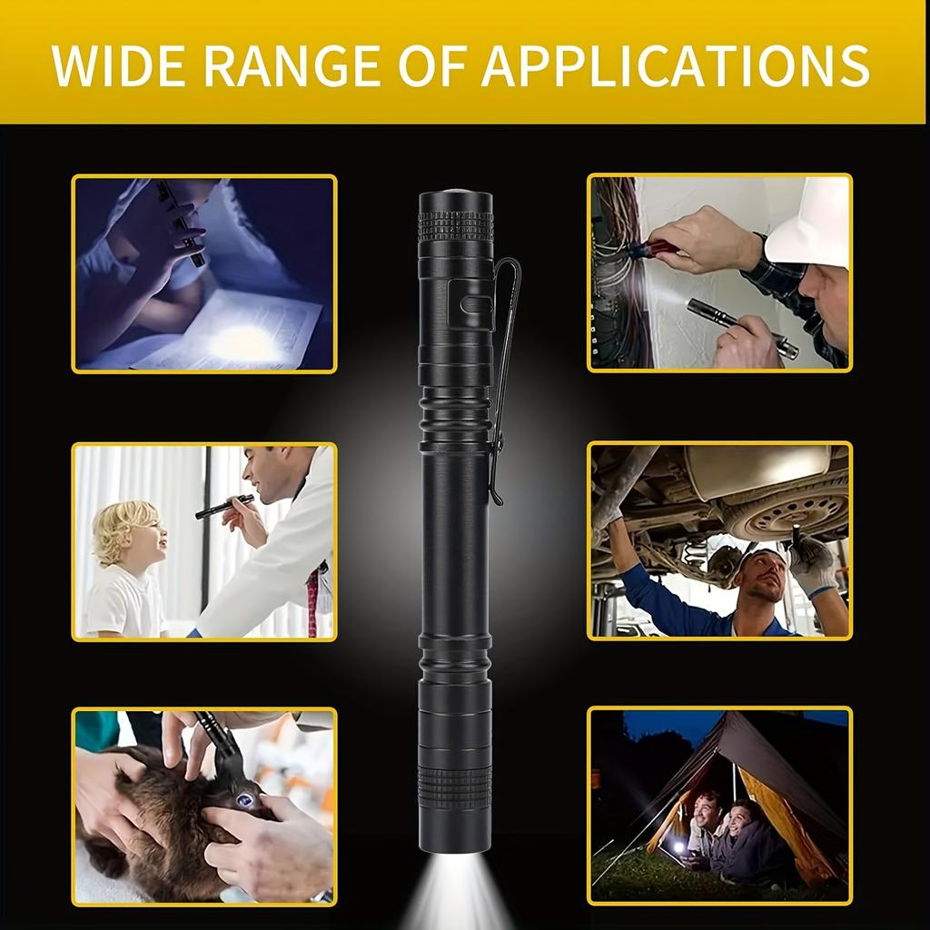 10 шт. Мини Портативный Светодиодный Фонарик-Ручка Супер Яркий Мастер Держит Фонарик Карманный Фонарик Кемпинг На Открытом Воздухе Аварийные Ситуации