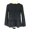 Made In Japan TOMORROWLAND COLLECTION Silk Peplum Blouse with Detachable Collar Women’s M Charcoal(USED)